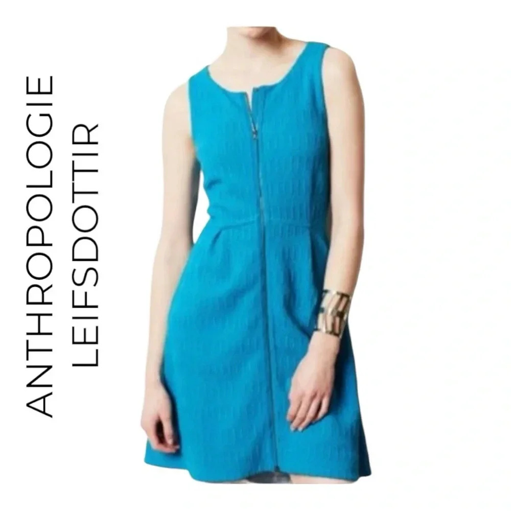 2018. ANTHROPOLOGIE LEIFSDOTTIR TONNELLE SUMMER MIDI LENGTH TEXTURED DRESS SIZE2